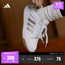 adidas ENTRAP美式校园风低帮运动板鞋少年感复古篮球鞋阿迪达斯 白/金色   37
