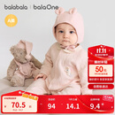 巴拉巴拉婴儿连体衣新生儿满月爬服2025冬夹棉加厚萌宝宝衣服208425133201