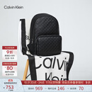 Calvin KleinJeans男士校园风满版压印字母拉链ck大容量双肩包节日礼物HH2622 UB1-太空黑 OS