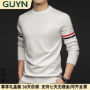 GUYN轻奢男装品牌羊2025秋冬中青年商务休闲毛衣男内搭打底衫男 白色 白色 XL