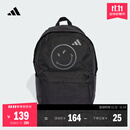 adidas男女大童SMILEY笑脸联名舒适运动双肩背包书包阿迪达斯官方 黑色 NS(均码)