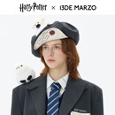 13DE MARZOx 哈利·波特联名系列录取通知书帽子复古休闲贝雷帽 深灰色 均码
