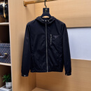 B PRORSUM巴宝莉轻奢莉欧洲站高端刺绣连帽外套男士秋季2026新款潮牌休闲冲 黑色 4XL