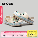 卡骆驰（CROCS）洞洞鞋贝雅卡骆班轻便耐磨一脚蹬休闲鞋|205089 冬日白/彩色-1LI 37 /38(230mm)