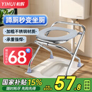 怡辉（YIHUI）坐便凳老人坐便椅孕妇坐便器可折叠便携不锈钢移动马桶YH-ZBY-03