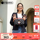 LeSportsac乐播诗姆明联名复古波点大开口化妆包送女生礼物包包女包 黑色波点