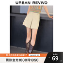 UR夏季新款女装时尚都市基础百搭休闲棉质短裤UWU640040 卡其 S