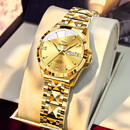 欧品客劳力瑞士原装进口手表女士全自动机械表金表防水世界十大名牌表 全金金面-享全国专柜终身质保服务附带真钻鉴定证书 30mm 直径
