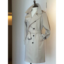 BG GLAMURB轻奢品牌风衣男士外套高端插肩袖防泼水长款战壕风衣秋冬季双排扣 石色 顺丰空运 L