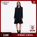 歌莉娅西装套装女2025新款秋季通勤穿搭大方得体两件套1EDJAC330 50B灰黑色 M