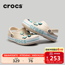 卡骆驰（CROCS）洞洞鞋贝雅卡骆班轻便耐磨一脚蹬休闲鞋|205089 冬日白/彩色-1LI 37 /38(230mm)