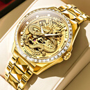 劳力士王子瑞士手表男机械表商务镶钻圈镂空夜光防水高档钨钢带十大品牌男表 全金【珍藏版】进口机芯 终身质保 42mm