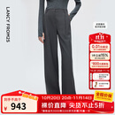 朗姿【王楚然同款】朗姿高级感灰色羊毛西裤百搭西服裤2025年冬季新款 深灰色 L