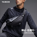 探迹者（TAJEZZO）男士随身斜挎包2025年新款男包胸包时尚多功能便携挎包通勤包N3s 考杜拉耐磨防泼面料-3升