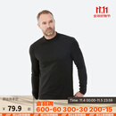 迪卡侬（DECATHLON）滑雪快干透气排汗轻量保暖滑雪打底OVW1 【男士】黑色上装 L