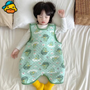 G.DUCKKIDS小黄鸭神器防踢被婴儿肚兜纯棉春秋儿童护肚围防着凉肚脐 绿恐龙(夹棉保暖护肚)15-26℃ 100码(建议身高90-100cm左右)
