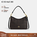 蔻驰（COACH）【品牌直供】女士LAUREL31中号单肩斜挎流浪包深棕配黑色CV975