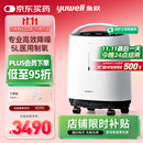 鱼跃制氧机5L升超轻音家用老人医用级吸氧气触屏带雾化8F-5W