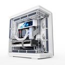爱国者（aigo）星璨 辰 屏显版 白色 游戏电脑台式ATX主机箱 360水冷位/一体弧面玻璃/左右分仓海景房/5090显卡