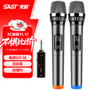 先科（SAST）充电无线麦克风一拖二通用万能话筒家庭KTV唱歌演讲舞台K歌会议音箱音响功放92A（随机发货）