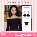 维多利亚的秘密 经典水钻Logo肩带聚拢无痕文胸内裤性感内衣礼物套装送礼 耀夜流光-薄款 75B (34B)+S