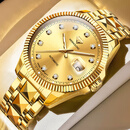 劳力士王子原装进口瑞士机芯手表男士机械表镶真钻钨钢夜光防水日历名牌男表 R3802全金【收藏版】带真钻鉴定卡 原装瑞士进口机芯 41mm 厚度11mm