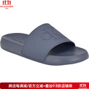 Calvin Klein拖鞋奢侈品男鞋2025年春夏季新品一字拖旅行沙滩防滑透气凉拖家用 Light Grey Logo 050 44 欧码=11美码