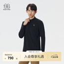 KOLON SPORT/可隆户外吸湿速干T恤 男子S-FUNCTIONAL半拉链长袖内搭 LHZT5AN023-BK 黑色 XL 180/100A