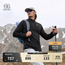 KOLON SPORT/可隆户外长袖T恤 男子吸湿排汗抗菌半拉链内搭上衣 LHZT5WNT11-BK 黑色 XL 180/100A