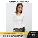 UR2025秋季新款女装时尚休闲简约基础修身T恤UYB450010 本白 M