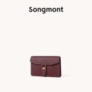 Songmont山下有松山行钱包设计师款皮夹短款卡包夹礼物男女零钱包 古刹红 预售5天