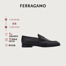 菲拉格慕（Ferragamo）男士黑色Gancini扣饰莫卡辛鞋 0768125_3E _ 85 礼物送男友
