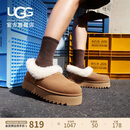 UGG【双11抢先购】秋季新款女士厚底懒人毛毛鞋 1166733CHE|栗色39