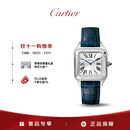 卡地亚(Cartier)山度士系列石英女表白盘皮带38*27.5mmWSSA0023
