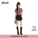DZZIT地素牛仔短裤2025秋季新款雅丹风复古卷边设计裤子女3J3R1031W 黄褐色 S