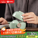 金镶玉功夫旅行茶具套装泡茶壶 快客杯飘逸杯盖碗汝窑 祥龙快客杯