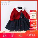 戴维贝拉【商场同款】女童连衣裙儿童裙子春秋女孩公主裙宝宝衣服