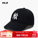 MLB帽子男女情侣棒球帽软顶鸭舌帽秋冬运动帽四季3ACP6601N-50BKS-F
