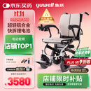 鱼跃(yuwell)电动轮椅车D130FL老人专用全自动智能可折叠轻便代步锂电
