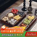 格娜斯 玻璃水果盘客厅轻奢创意零食分格干果盘北欧ins网红点心糖果盘