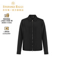 Stefano Ricci/史蒂芬劳.尼治男装 春夏真丝布劳森休闲拉链外套 黑色 52