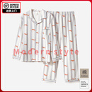 FENTENGG情侣睡衣女春秋纯棉防螨2024新款腊肠狗时尚男款长袖套装 [男士]云灰 XL