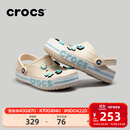 卡骆驰（CROCS）洞洞鞋贝雅卡骆班轻便耐磨一脚蹬休闲鞋|205089 冬日白/彩色-1LI 37 /38(230mm)