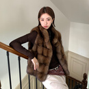 WONST皮草马甲女2025年新款貂毛国风淇淇家 繁花似锦俄罗斯紫貂皮草外 俄罗斯紫貂 M