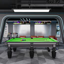 商用标准型黑腿台球桌钢库比赛球房家用中式黑八大理石桌球台 9尺 【金刚】黑腿1.2钢库赛级