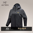 ARC'TERYX始祖鸟 RUSH JACKET GORE-TEX 防水 男子 滑雪滑雪夹克 灰黑色/黑色/育空黄 M