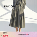 ERDOS 伞裙纯色职场通勤风A字裙中长款女半身裙 海鸥灰 170/72A/L
