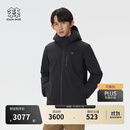 KOLON SPORT/可隆户外防水羽绒服 男士透湿防风耐磨连帽轻量鹅绒夹克 LHDJ5WNT41-BK 黑色 XL 180/100A
