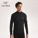ARC'TERYX始祖鸟 RHO MERINO WOOL ZIP NECK 男子 内层长袖上装 BLACK/黑色 L