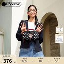 LeSportsac乐播诗姆明联名复古波点大开口化妆包送女生礼物包包女包 黑色波点